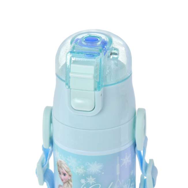 Botella infantil de acero inoxidable de Elsa con correa