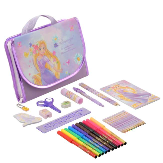 Set de papelería infantil Rapunzel y Pascal