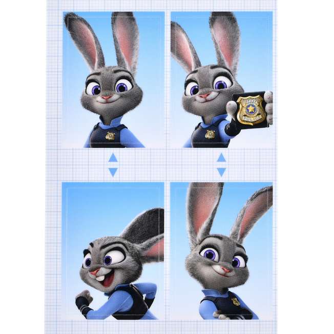 Stickers estilo foto carnet de Judy Hopps