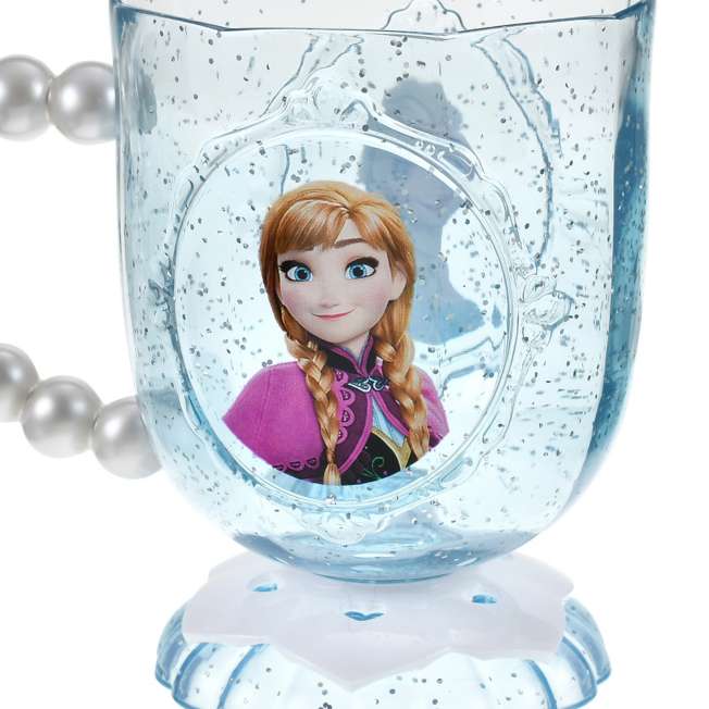 Vaso infantil de Anna y Elsa con asa de perlas