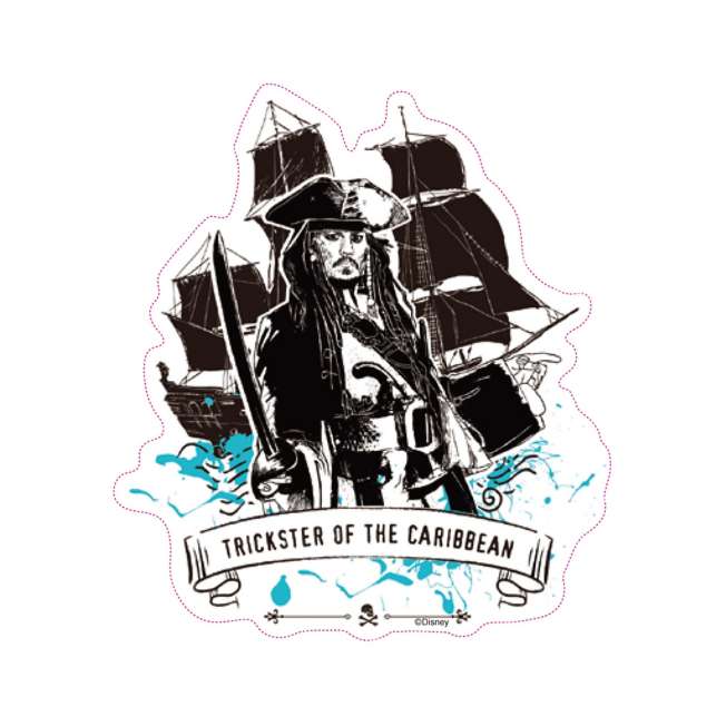 Sticker troquelado B de Pirates of the Caribbean