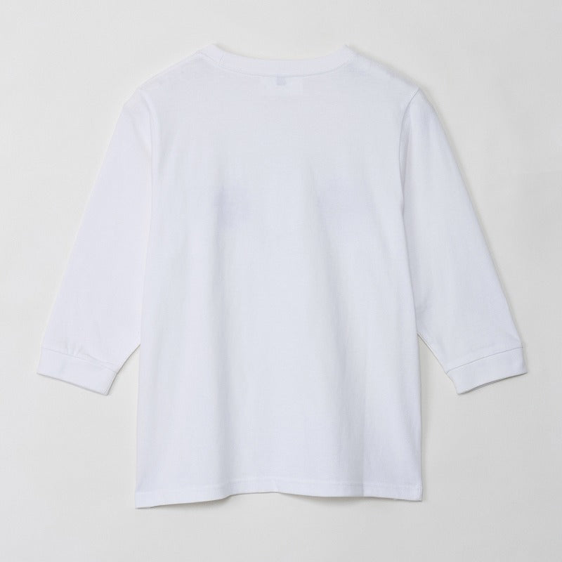 Mofusand polera blanca de manga 3/4