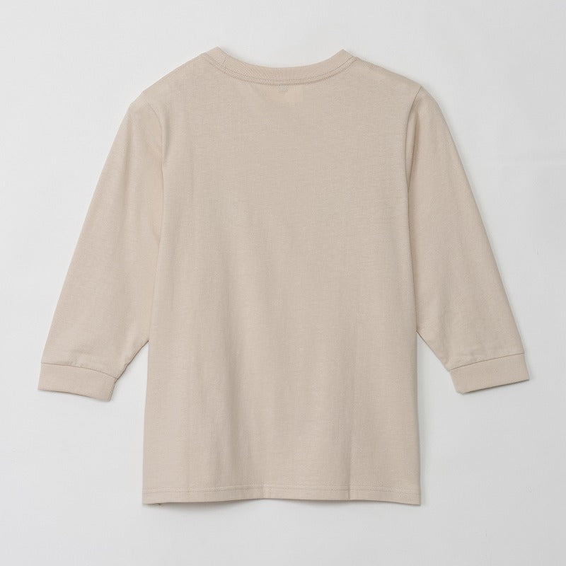 Polera Mofusand manga 3/4, gato atigrado beige