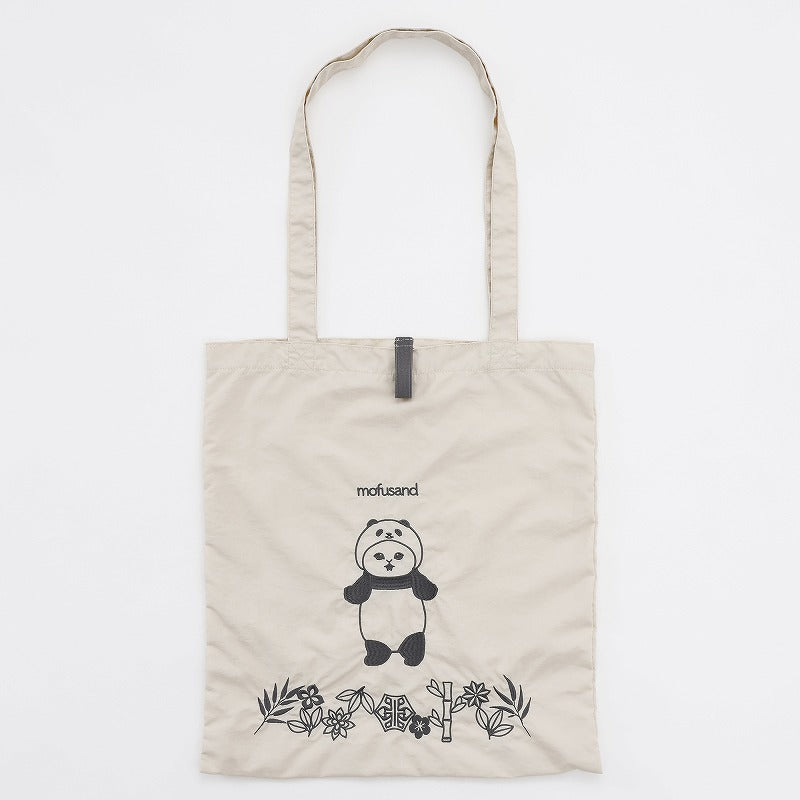 Bolso tote bordado Mofusand, gato panda blanco
