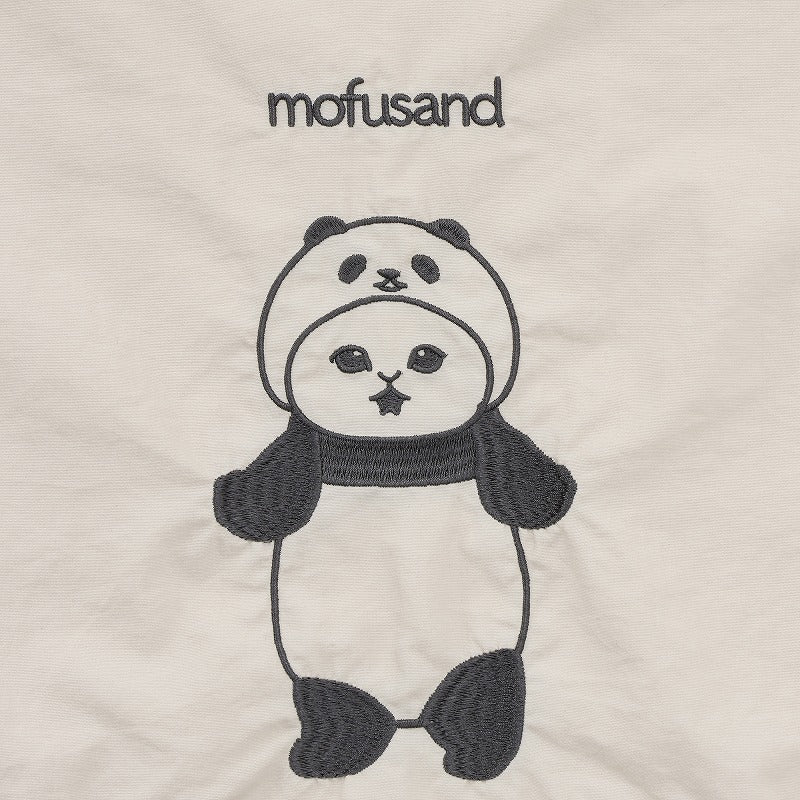 Bolso tote bordado Mofusand, gato panda blanco