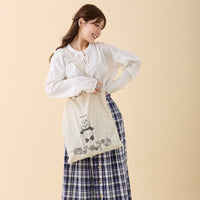 Bolso tote bordado Mofusand, gato panda blanco