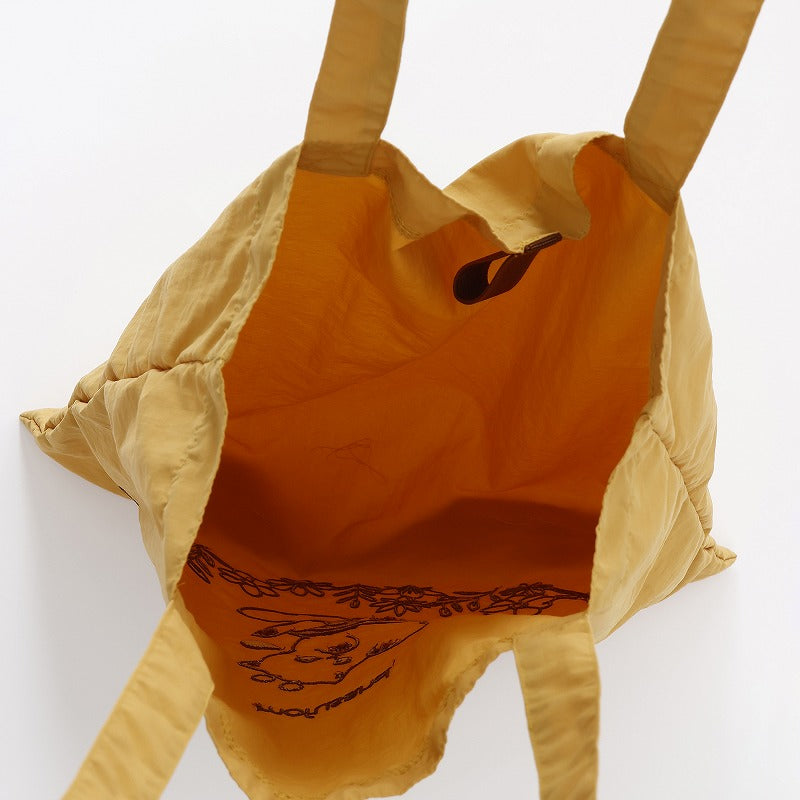 Bolso tote Mofusand bordado de gatito abeja amarillo