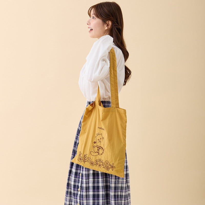Bolso tote Mofusand bordado de gatito abeja amarillo