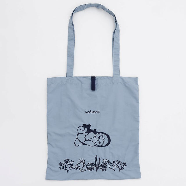 Bolso tote bordado Mofusand: gato tiburón azul