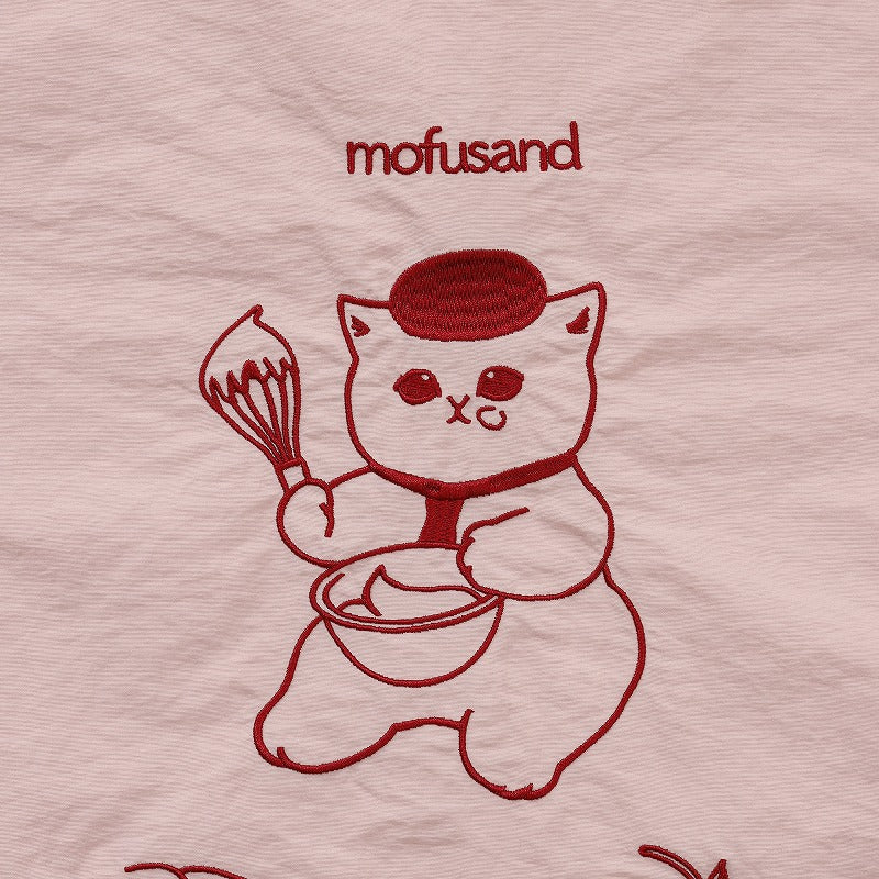 Bolso tote bordado mofusand, gatos dulces rosado