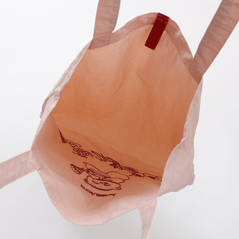 Bolso tote bordado mofusand, gatos dulces rosado