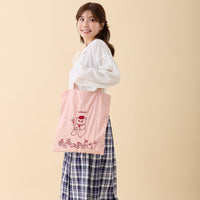 Bolso tote bordado mofusand, gatos dulces rosado