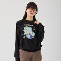 Polerón retro negro de gatito abeja mofusand