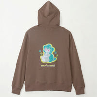 Polerón retro Mofusand de gatito monstruo - caqui