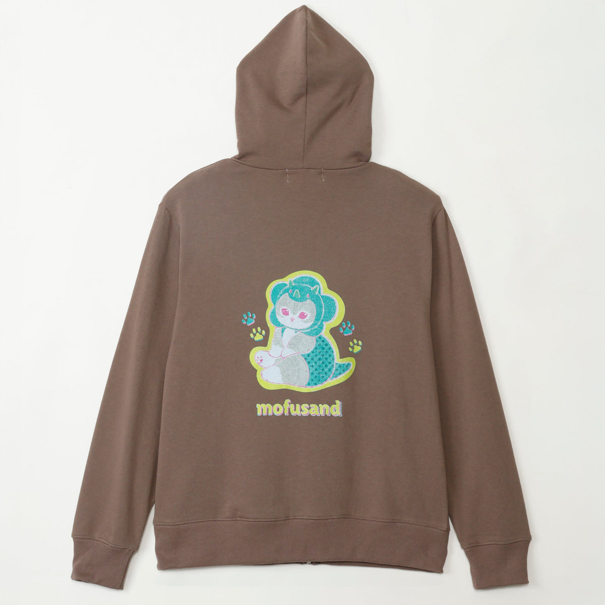 Polerón retro Mofusand de gatito monstruo - caqui