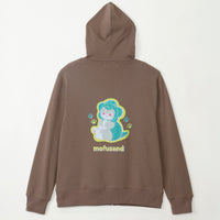Polerón retro Mofusand de gatito monstruo - caqui