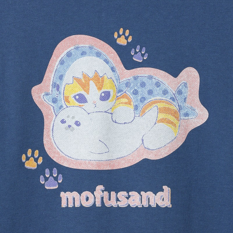 Polerón azul oscuro Mofusand Tiburón Gato