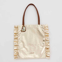 Bolso tote dorado con brillo de mofusand