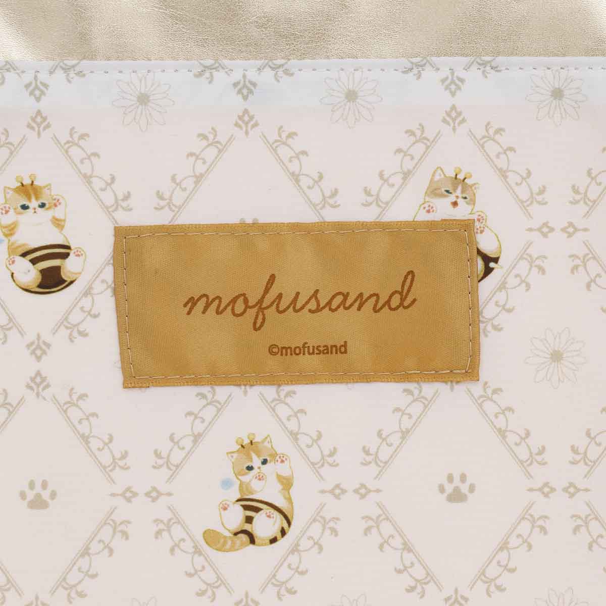 Bolso tote dorado con brillo de mofusand