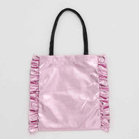 Bolso tote rosado brillante Mofusand con gato frutilla