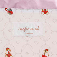Bolso tote rosado brillante Mofusand con gato frutilla