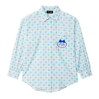 Camisa a cuadros azul de Hachiware - Chiikawa