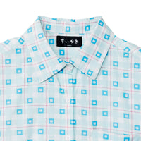 Camisa a cuadros azul de Hachiware - Chiikawa