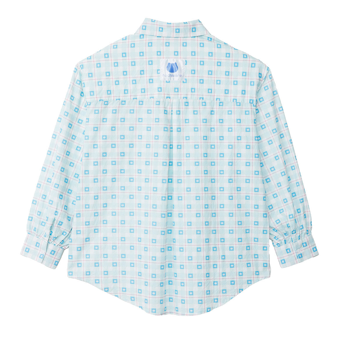 Camisa a cuadros azul de Hachiware - Chiikawa