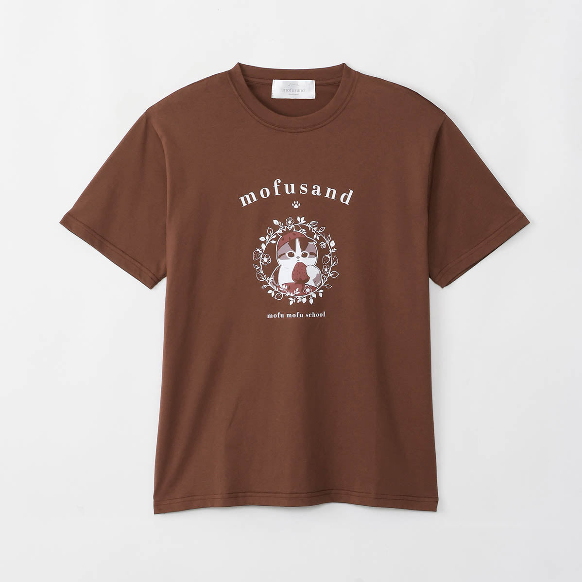 Polera Mofusand universitaria del gato frutilla