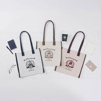 Bolso tote Mofusand con gato abeja, beige arena