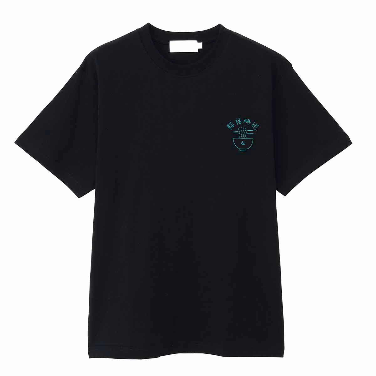 Polera negra mofusand estilo chino con ramen