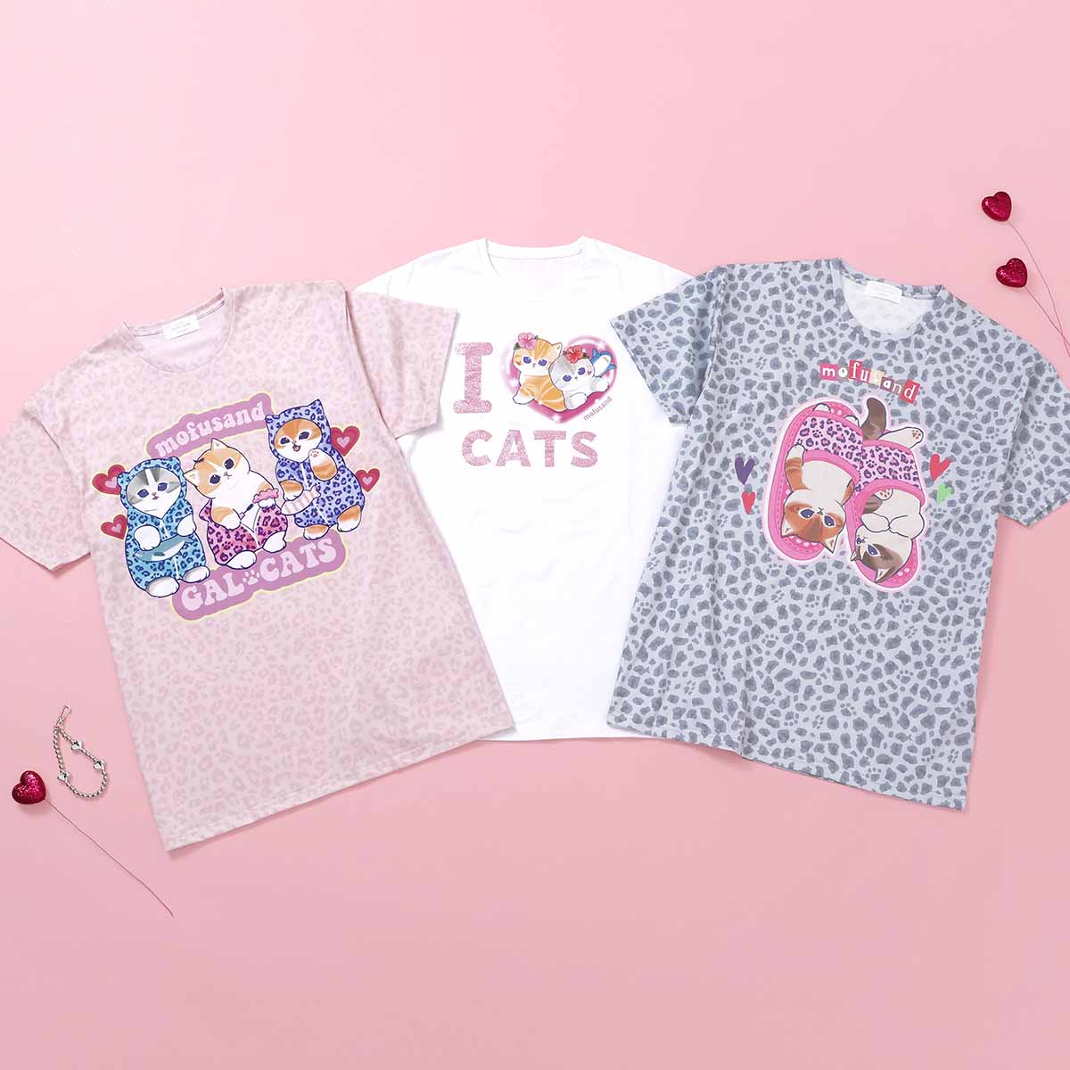 Polera mofusand GAL CAT rosada