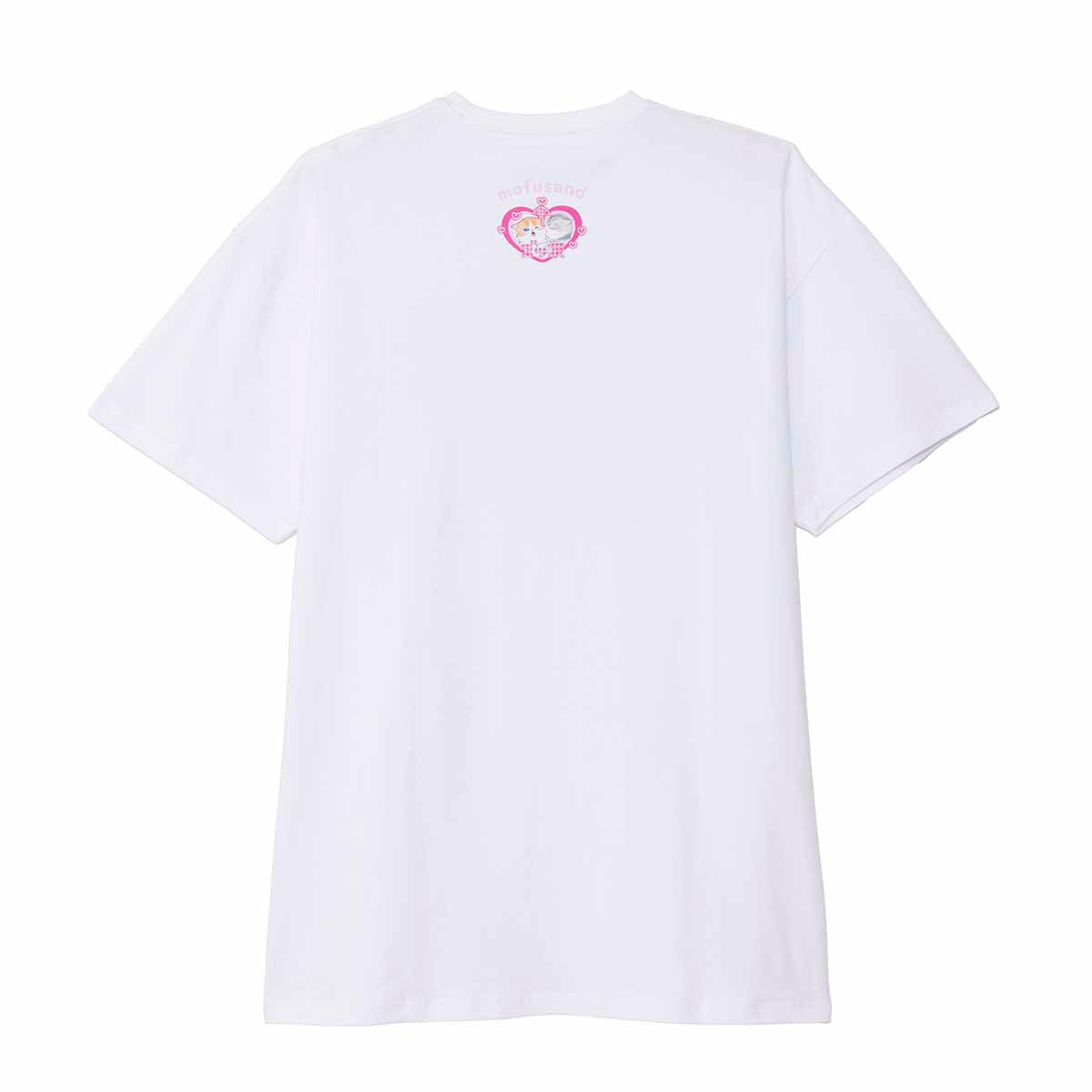 Polera mofusand I LOVE CATS blanca