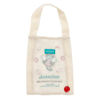 Bolso blanco de organza Mofusand con manzana