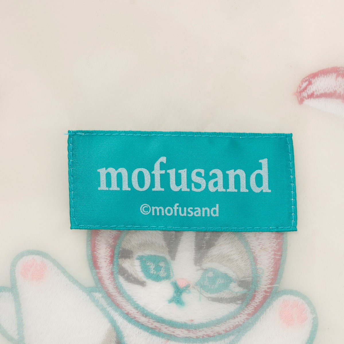Bolso blanco de organza Mofusand con manzana