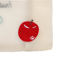 Bolso blanco de organza Mofusand con manzana