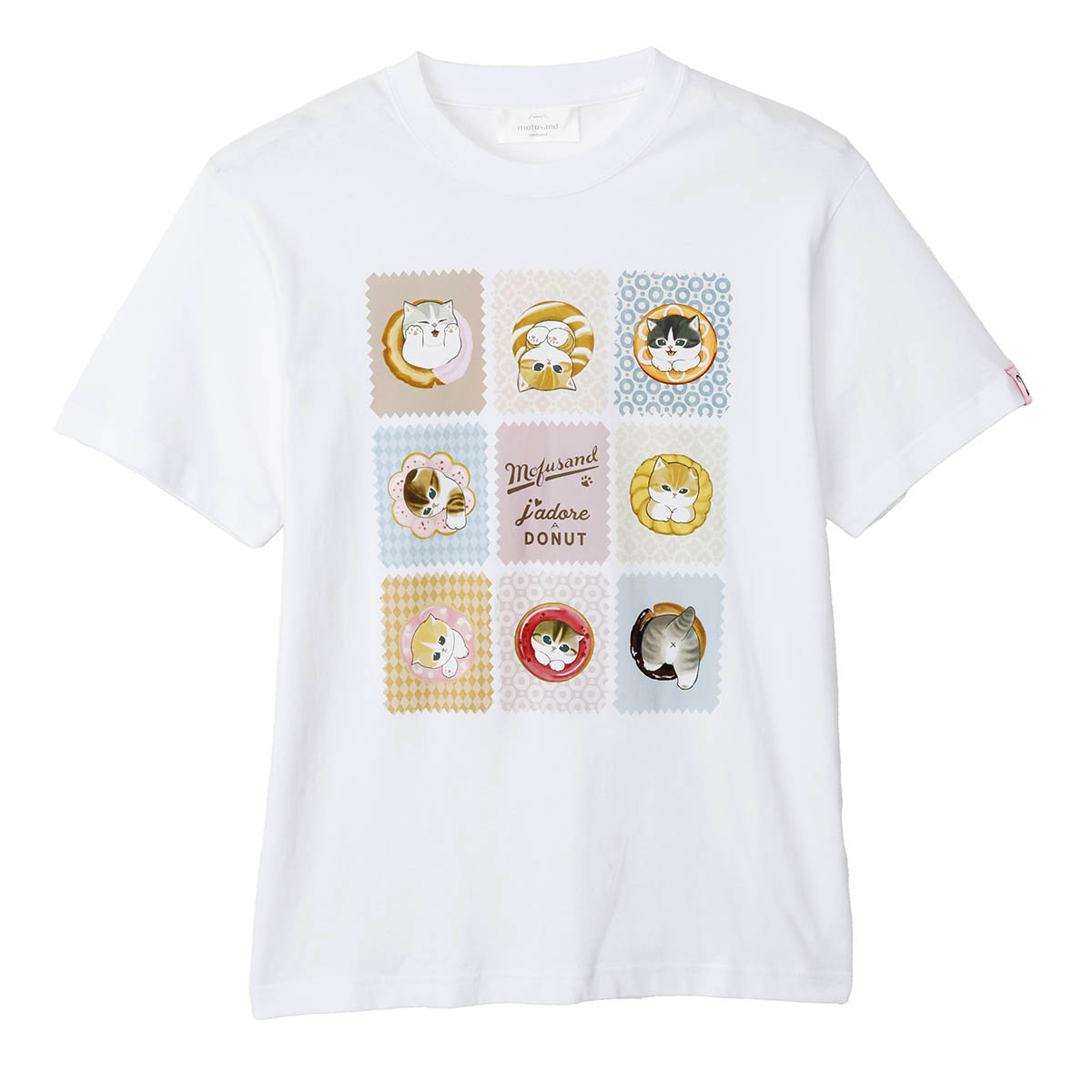 Polera Mofusand Coffee and Donuts blanca
