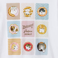 Polera Mofusand Coffee and Donuts blanca
