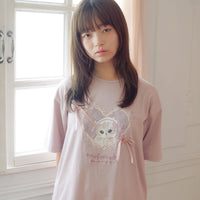 Mofusand: polera balletcore rosada