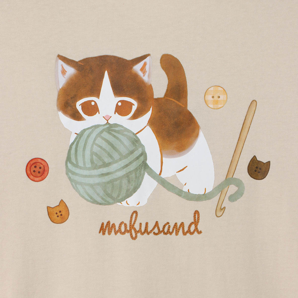 Polera Mofusand Gato con Ovillo