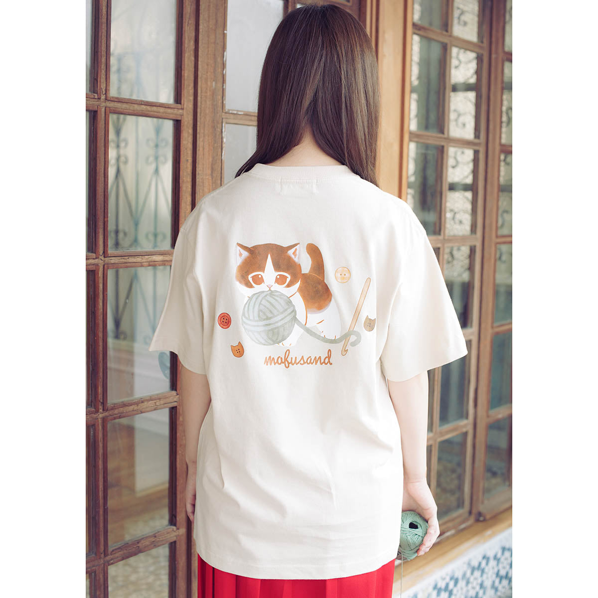 Polera Mofusand Gato con Ovillo