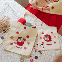 Mofusand: estuche con gato y ovillo