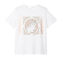 Polera mofusand estilo Art Nouveau con lirios