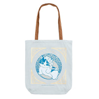 Bolso tote mofusand estilo Art Nouveau - Azul ceniza
