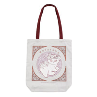 Bolso tote Mofusand estilo art nouveau, rosa empolvado