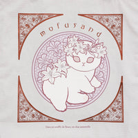 Bolso tote Mofusand estilo art nouveau, rosa empolvado