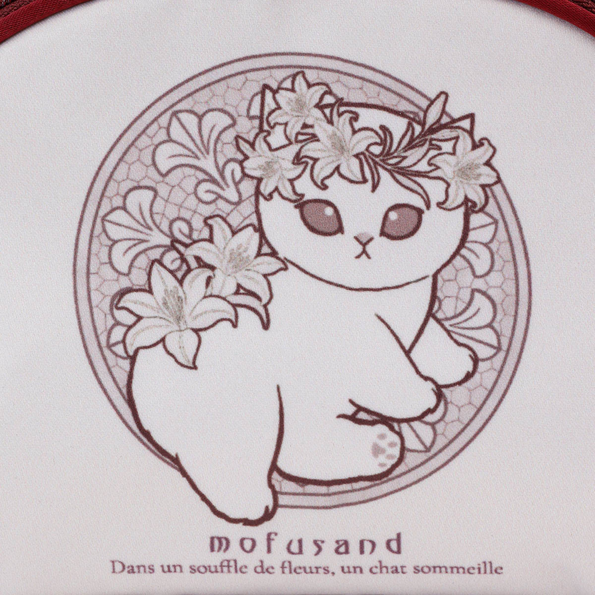 Estuche mofusand estilo Art Nouveau, lirios rosa empolvado