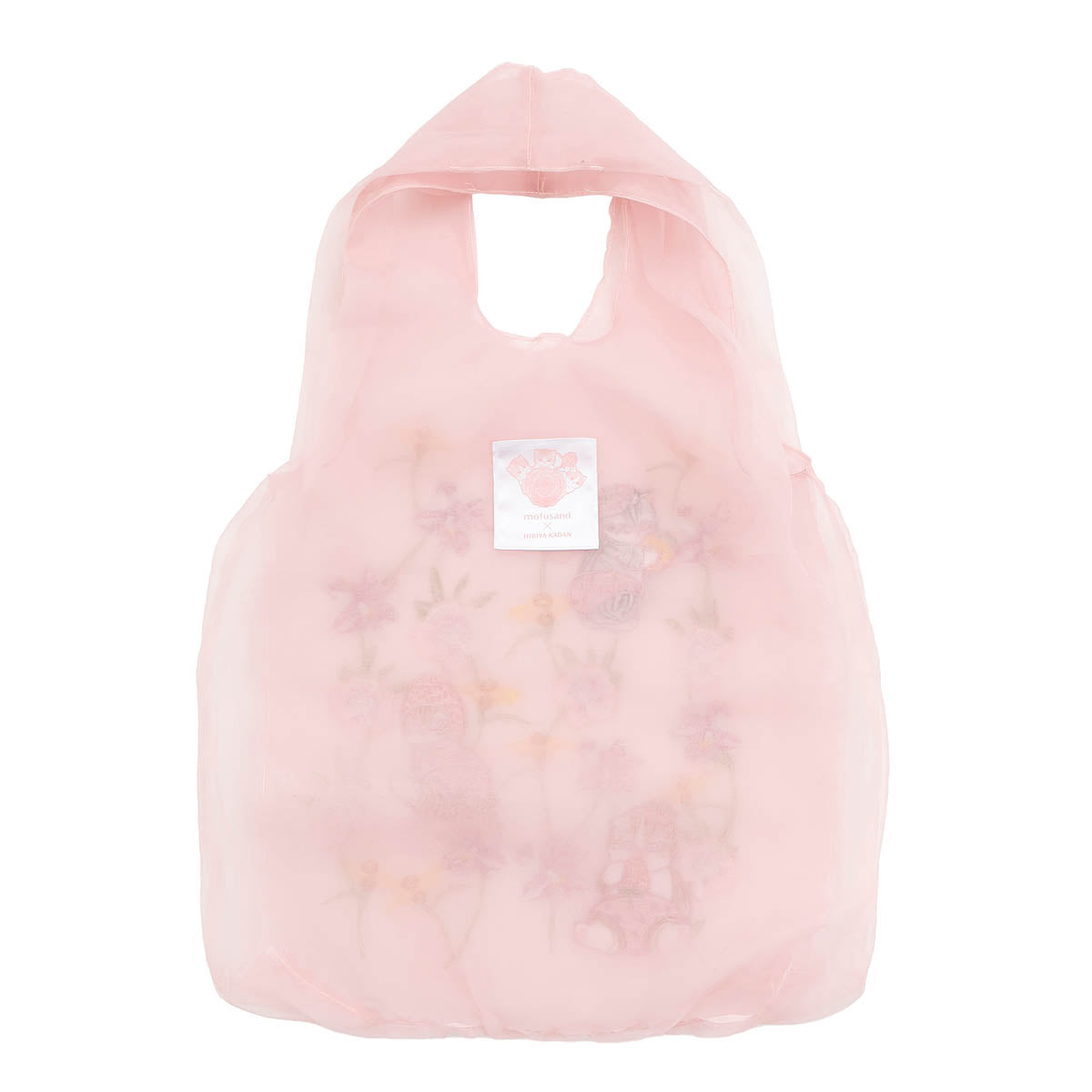 Bolso de tul Mofusand × Hibiya Kadan rosado