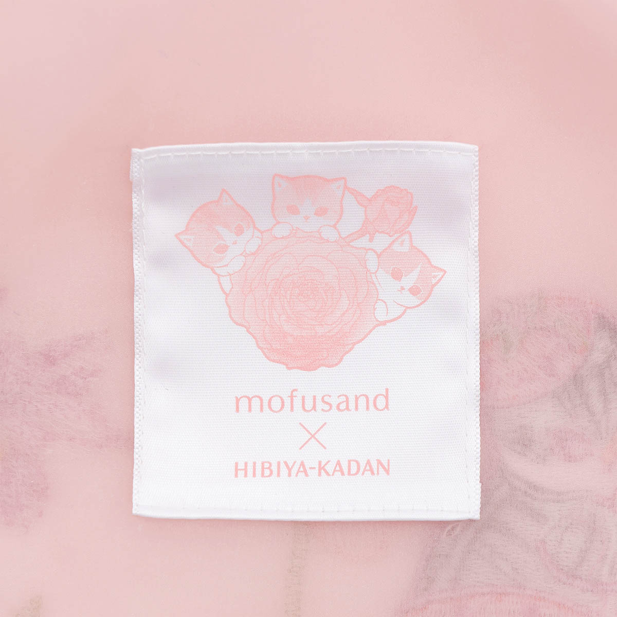 Bolso de tul Mofusand × Hibiya Kadan rosado