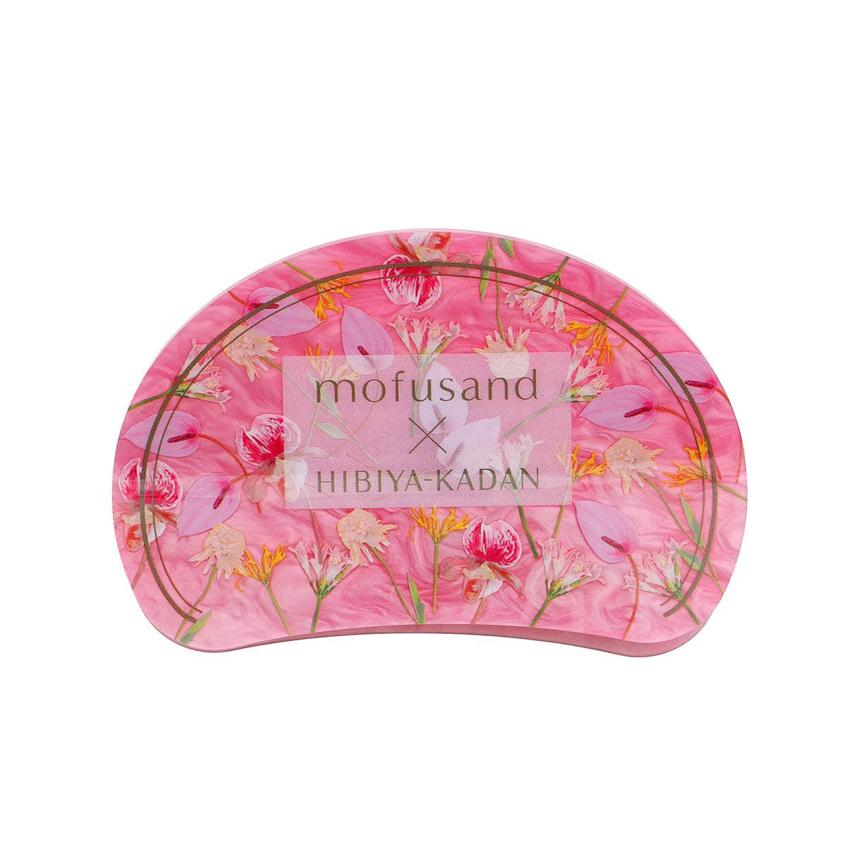 Pinza marmolada para el pelo Mofusand, rosa